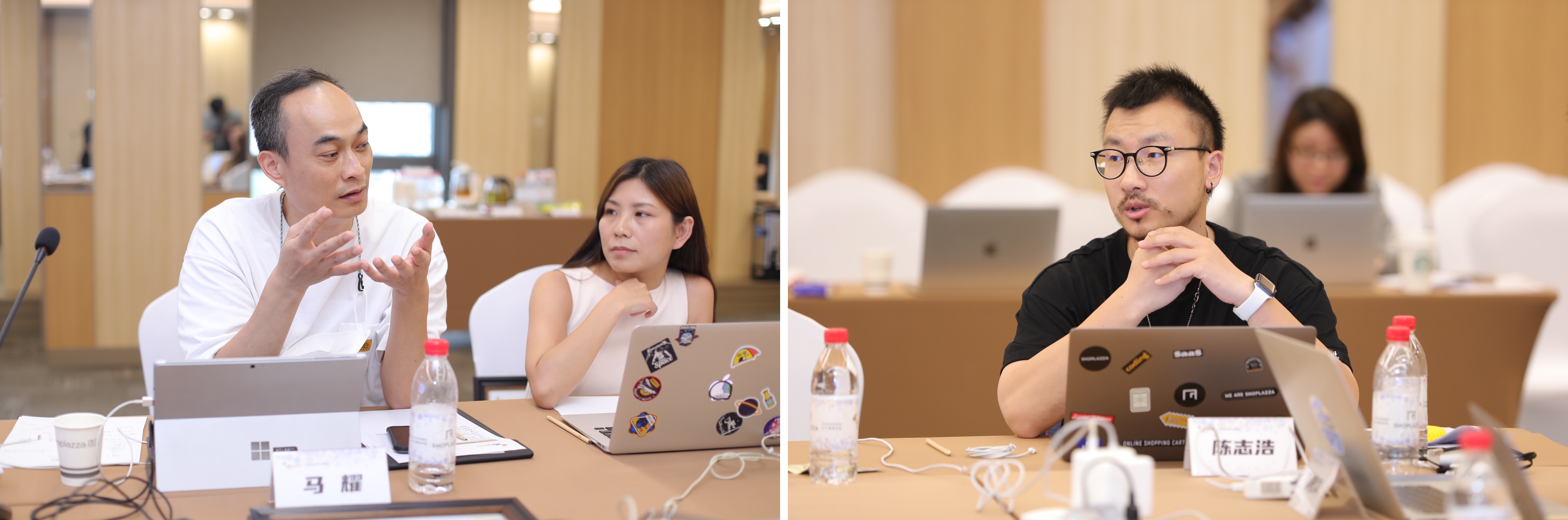i2mago 原象 CEO 马耀、右：华汉Huahanlink 联合创始人陈志浩